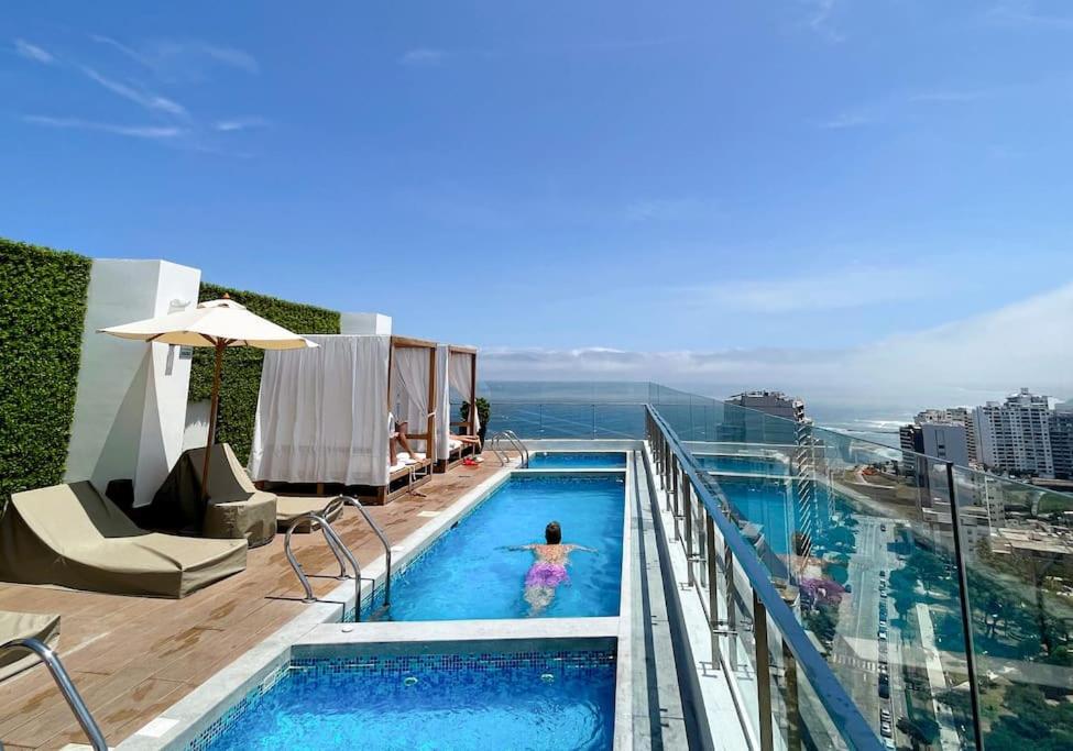 Апартаменти Barranco Piso 18 Vista Al Mar Piscina Jacuzzi Gym Ліма Екстер'єр фото